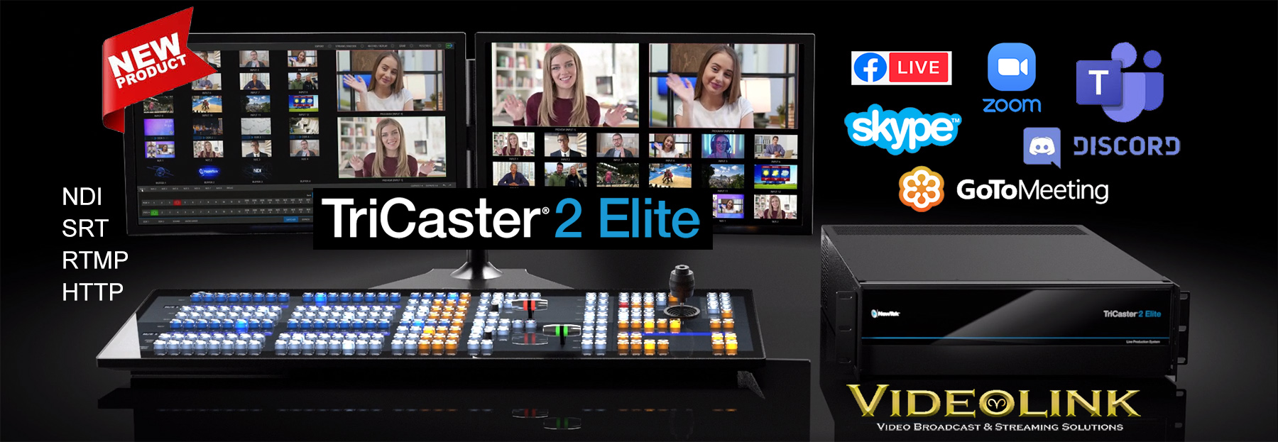 Videolink NewTek TriCaster NewTek Elite Partner Live Streaming Systems Video Broadcast Production Equipment Canada