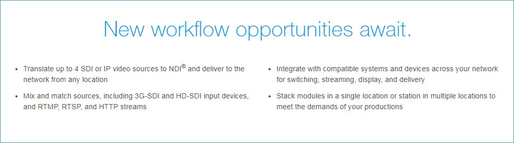 NewTek NC1 Studio Input Module